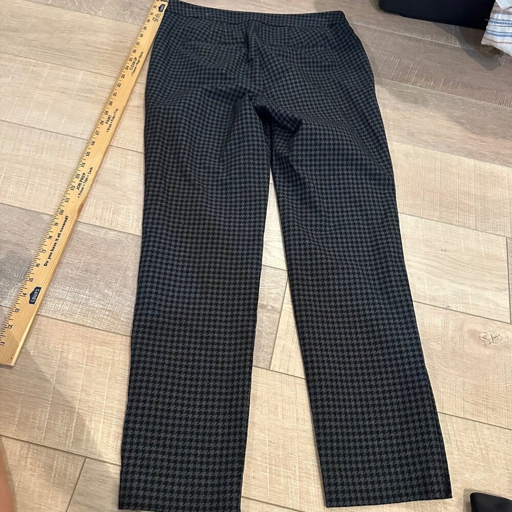TALBOTS GRAY PLAID SIZE 6 CHATHAM ANKLE PANTS SIDE ZIP CLOSURE WOMENS - Picture 11 of 12